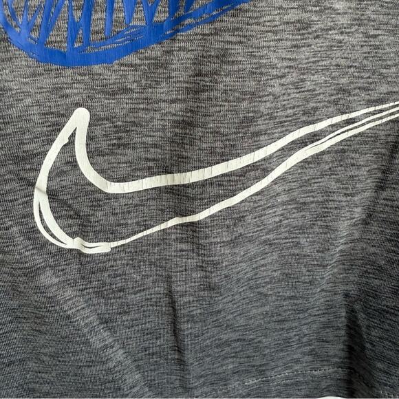 Nike Kids Gray Blue White Dri-Fit Graphic T-Shirt Swoosh M - Picture 4 of 5